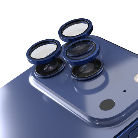 Etteri hátlapi kamera védőfólia Apple iPhone 17 Pro Max / 17 Pro készülékhez, edzett üveg, kék