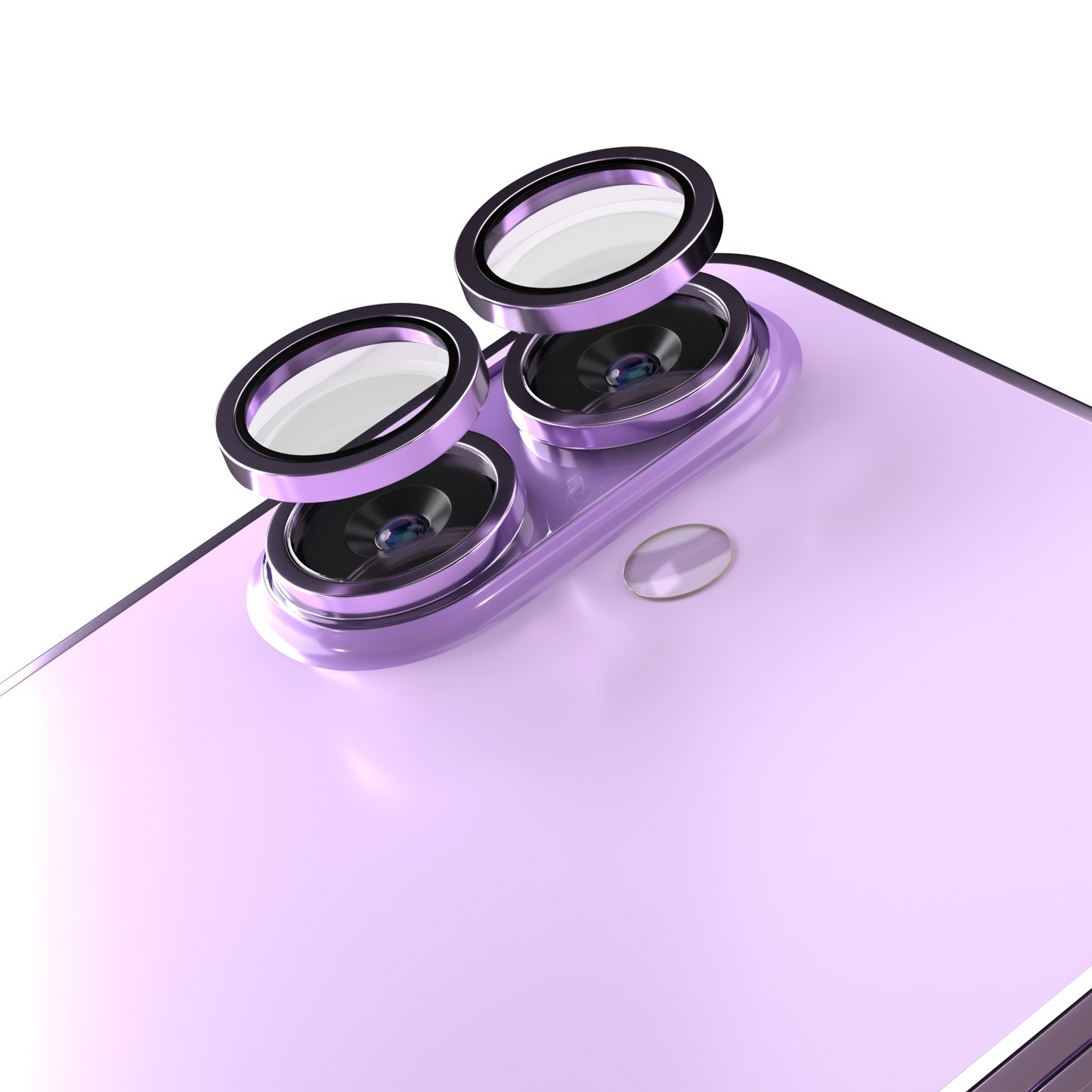 Etteri hátlapi kamera védőfólia Apple iPhone 17-hez, edzett üveg, lila