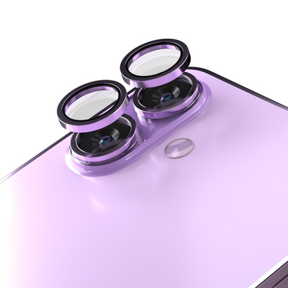 Etteri hátlapi kamera védőfólia Apple iPhone 17-hez, edzett üveg, lila