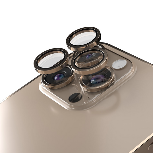 Etteri hátlapi kamera védőfólia Apple iPhone 16 Pro Max / 16 Pro készülékhez, edzett üveg, bronz