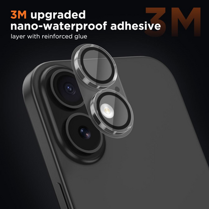 Tech-Protect CamFull Fit+ hátsó kamera védőfólia Apple iPhone 17-hez, Edzett üveg, Matt átlátszó