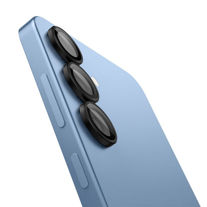 Hátsó kamera védőfólia Spigen GlastR EZ FIT Optik Pro HD Samsung Galaxy S25 S931-hez, Edzett üveg, 2 darabos készlet, Fekete AGL09092