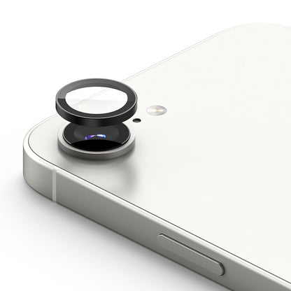Ringke hátsó kamera védőfólia Apple iPhone 16e-hez, Edzett üveg, 2 darabos készlet, Fekete