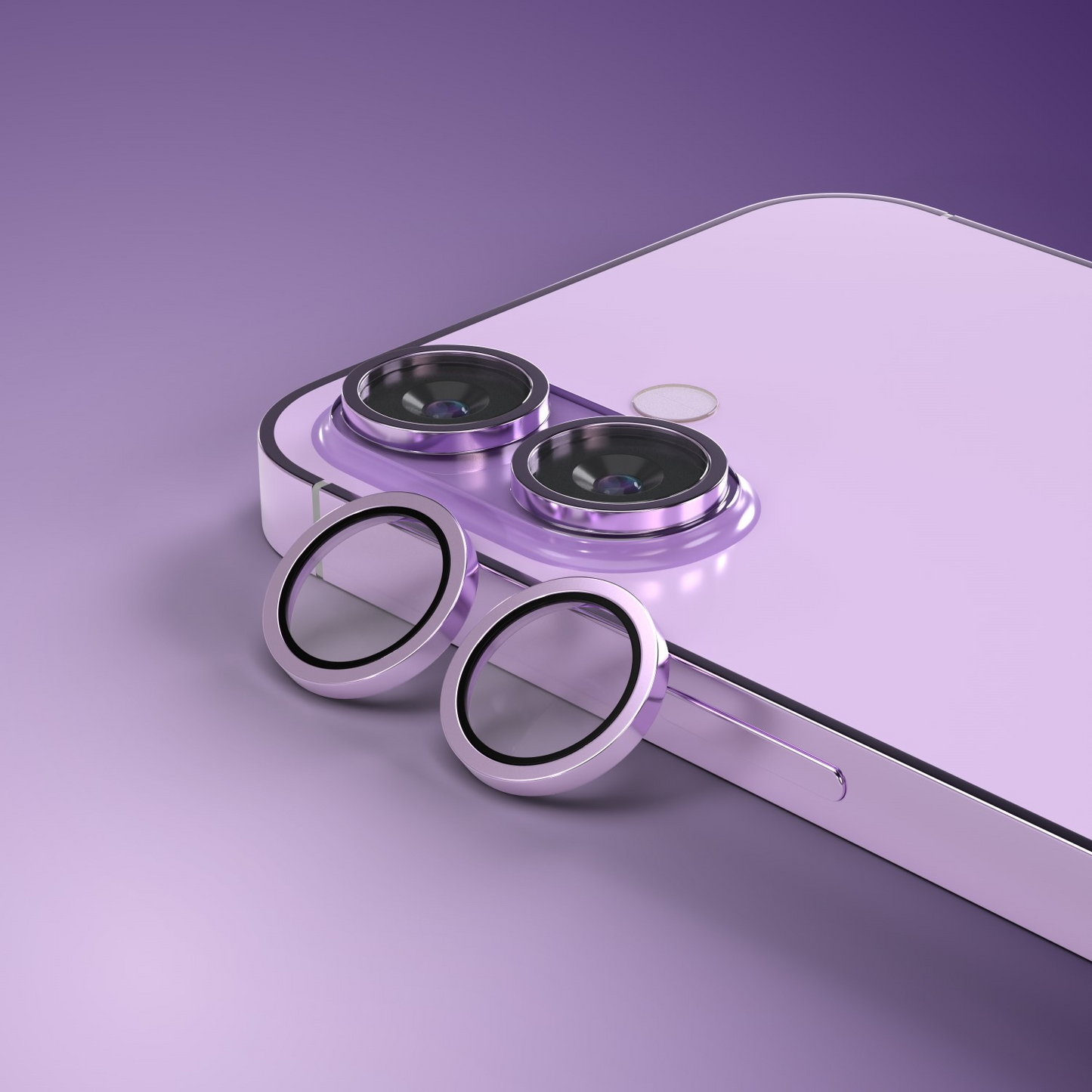 Etteri hátlapi kamera védőfólia Apple iPhone 17-hez, edzett üveg, lila