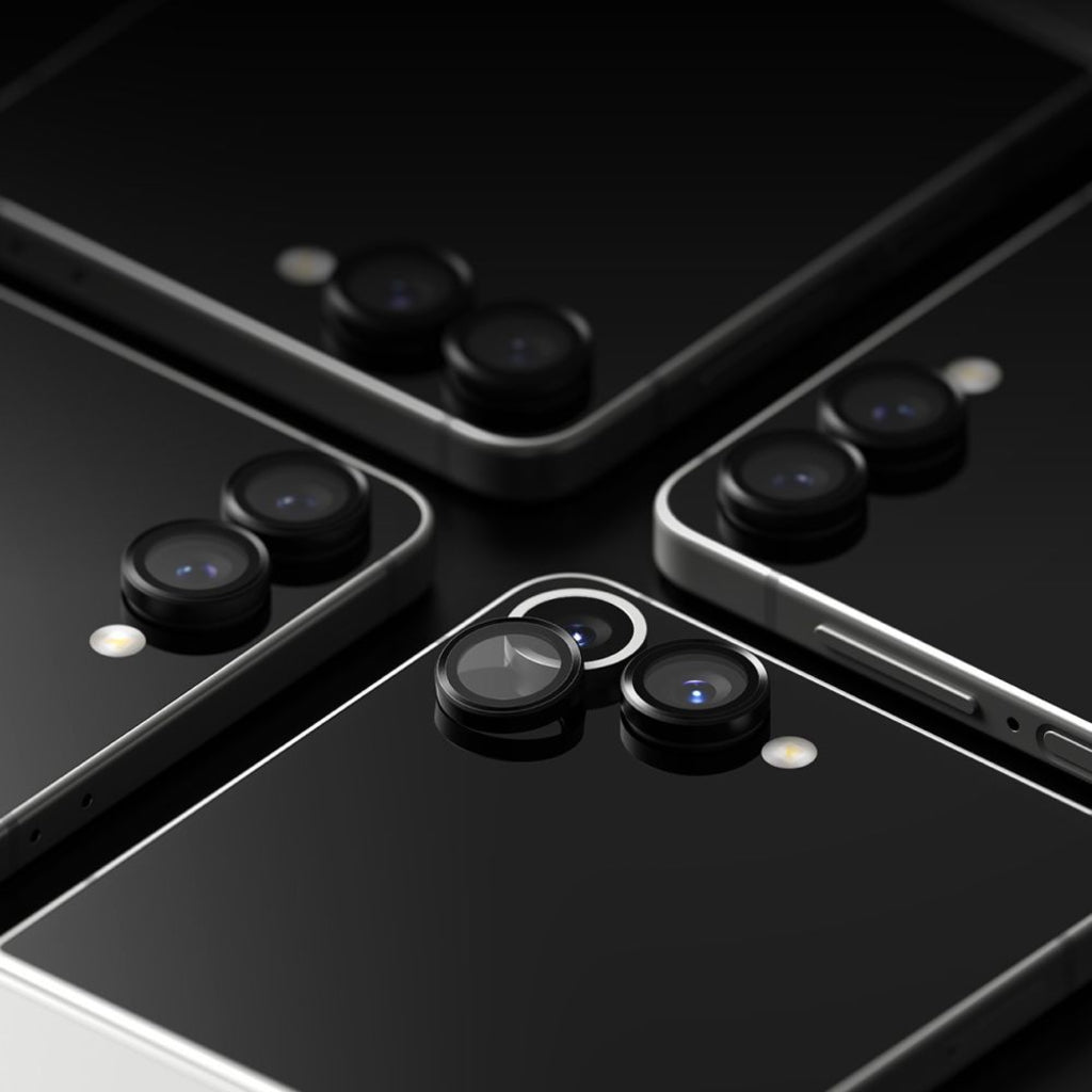 Ringke hátsó kamera védőfólia Samsung Galaxy Z Flip7 F766-hoz, Edzett üveg, 2 darabos készlet, Fekete
