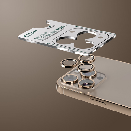 Etteri Rear Camera Protective Film for Apple iPhone 16 Pro Max / 16 Pro, Tempered Glass, Bronze