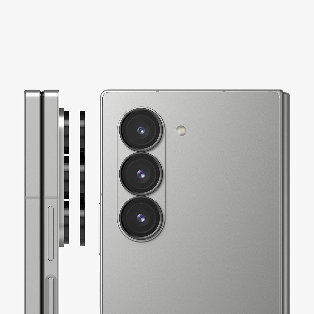 Ringke hátsó kamera védőfólia Samsung Galaxy Z Fold6 F956-hez, Edzett üveg, 2 darabos készlet, Fekete