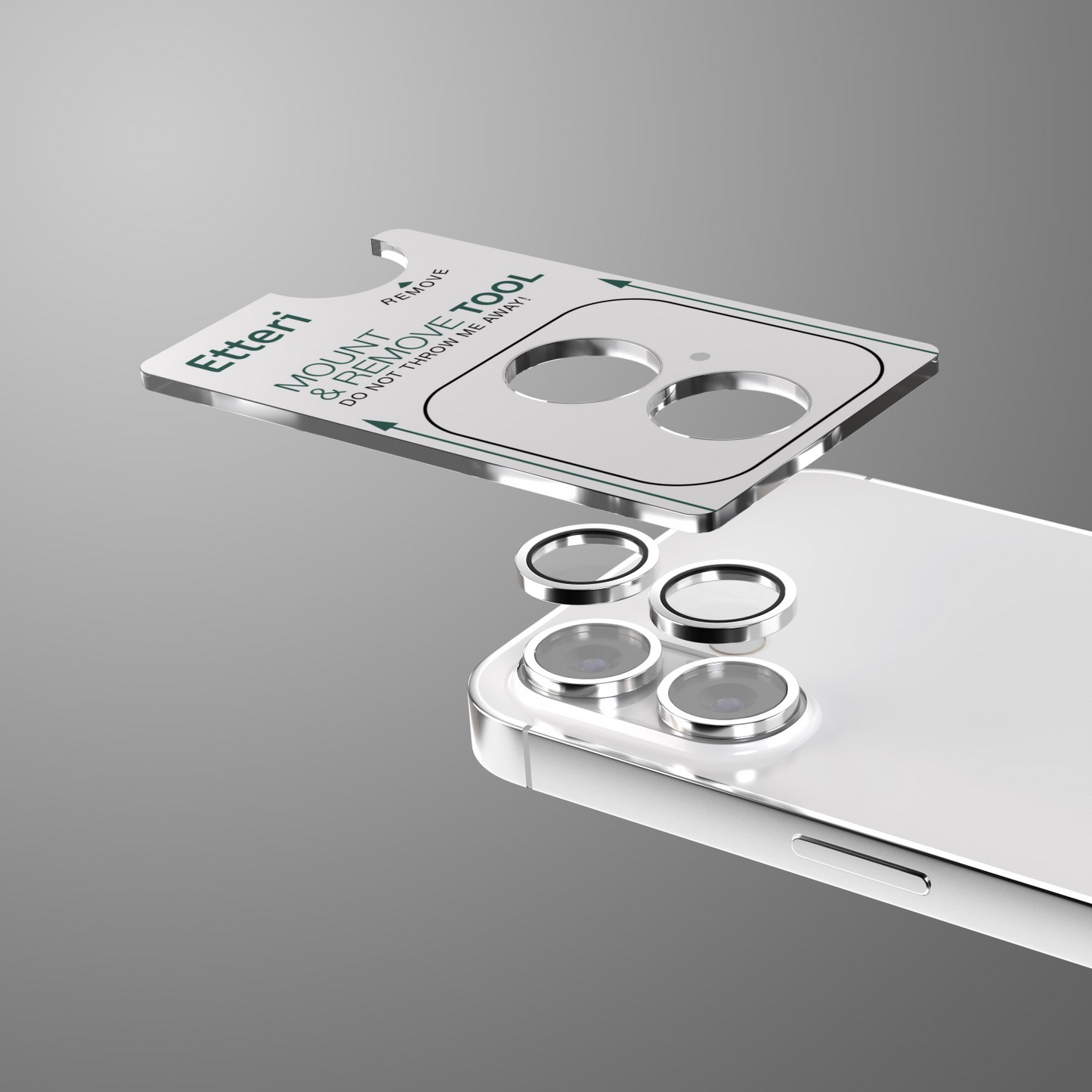 Etteri Rear Camera Protective Film for Apple iPhone 17, Tempered Glass, White