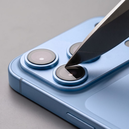 Tech-Protect CamFull Fit+ hátlapi kameravédő fólia Apple iPhone 18 Pro Max készülékhez, edzett üveg, világoskék