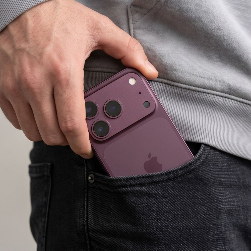 Tech-Protect CamFull Fit+ hátlapi kamera védőfólia Apple iPhone 18 Pro Max készülékhez, edzett üveg, bordó