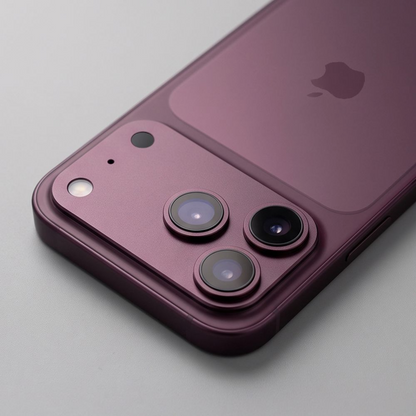 Tech-Protect CamFull Fit+ hátlapi kamera védőfólia Apple iPhone 18 Pro Max készülékhez, edzett üveg, bordó