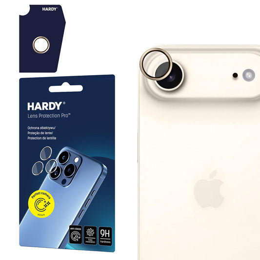 Hátsó kamera védőfólia 3MK Hardy Protection Pro Apple iPhone 17 Air-hez, Edzett üveg, Arany színű