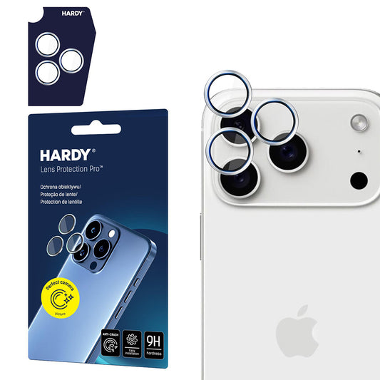 Hátsó kamera védőfólia 3MK Hardy Protection Pro Apple iPhone 17 Pro Max / 17 Pro készülékhez, Edzett üveg, Ezüst