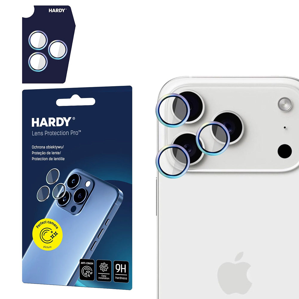 Hátsó kamera védőfólia 3MK Hardy Protection Pro Apple iPhone 17 Pro Max / 17 Pro készülékhez, Edzett üveg, Többszínű