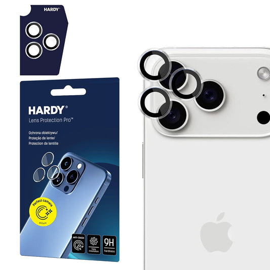 Hátsó kamera védőfólia 3MK Hardy Protection Pro Apple iPhone 17 Pro Max / 17 Pro készülékhez, Edzett üveg, Átlátszó
