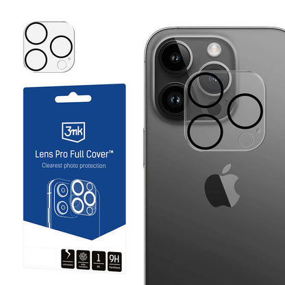3MK Pro Full Cover hátlapi kamera védőfólia Apple iPhone 13 Pro-hoz, edzett üveg, átlátszó