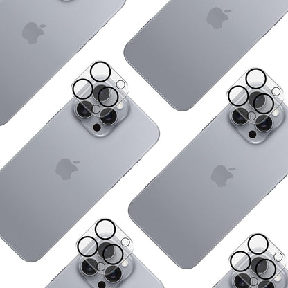 Hátlapi kamera védőfólia 3MK Pro Full Cover Apple iPhone 17 Pro Max készülékhez, Edzett üveg, Fekete
