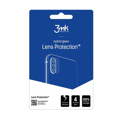 Hátsó kamera védőfólia 3MK Protection Honor 600 Lite készülékhez, Edzett üveg, 4 darabos készlet, Átlátszó