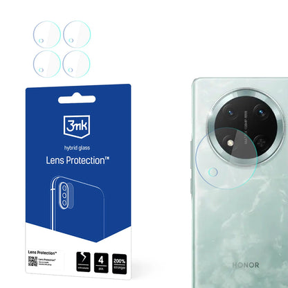 3MK Protection hátlapi kamera védőfólia Honor Magic7 Lite-hoz, rugalmas üveg, 4 darabos készlet, átlátszó