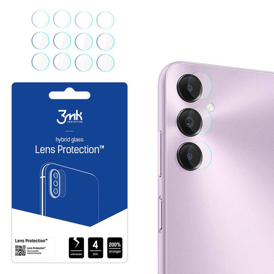 3MK Protection hátlapi kamera védőfólia Samsung Galaxy A05s A057 készülékhez, rugalmas üveg, 4 darabos készlet, átlátszó