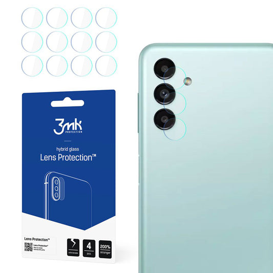 3MK Protection hátlapi kamera védőfólia Samsung Galaxy A13 5G A136 készülékhez, rugalmas üveg, 4 darabos készlet, átlátszó