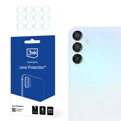 3MK Protection hátlapi kamera védőfólia Samsung Galaxy A15 5G A156 készülékhez, rugalmas üveg, 4 darabos készlet, átlátszó