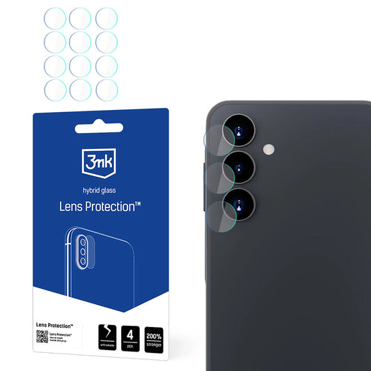3MK Protection hátlapi kamera védőfólia Samsung Galaxy A16 5G A166 / A16 4G A165 készülékhez, rugalmas üveg, 4 darabos készlet, átlátszó