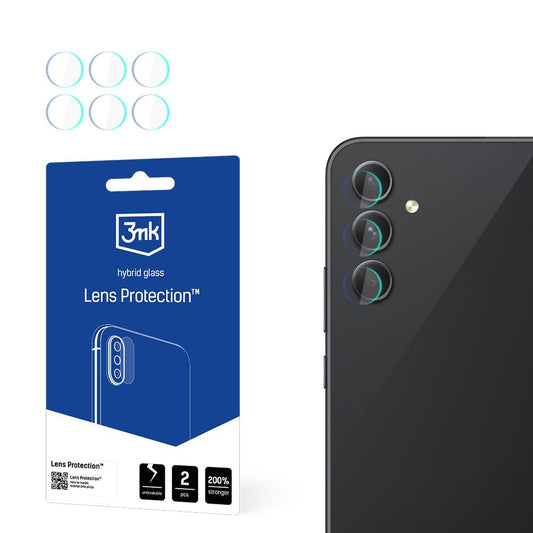 3MK Protection hátlapi kamera védőfólia Samsung Galaxy A54 A546 készülékhez, rugalmas üveg, 4 darabos készlet, átlátszó