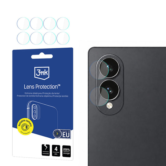 3MK Protection hátlapi kamera védőfólia Samsung Galaxy Z Fold8 F971-hez, edzett üveg, 4 darabos készlet, átlátszó