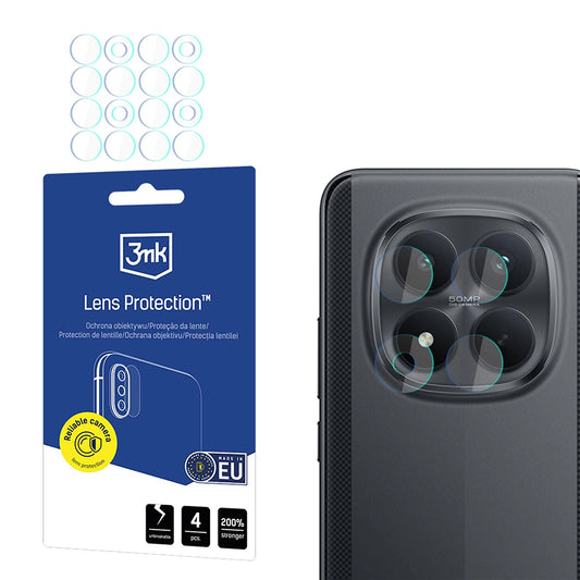 3MK Protection hátlapi kamera védőfólia Xiaomi Poco M8 Pro-hoz, edzett üveg, 4 darabos készlet, átlátszó