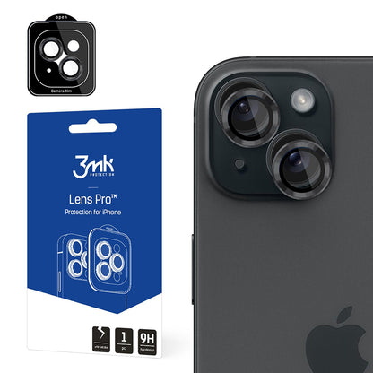 3MK Protection Pro hátlapi kamera védőfólia Apple iPhone 15-höz, edzett üveg, szürke