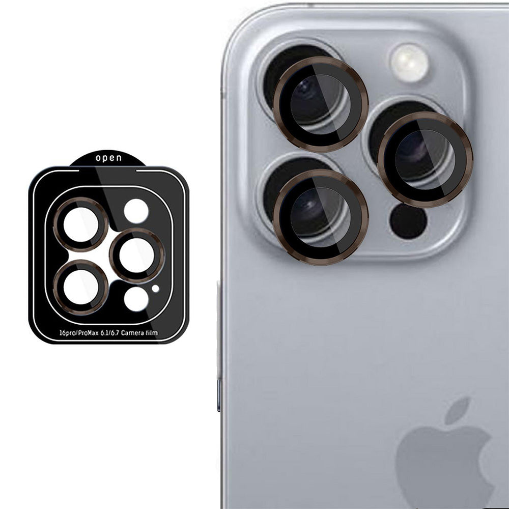 3MK Protection Pro hátlapi kamera védőfólia Apple iPhone 16 Pro Max / 16 Pro készülékhez, edzett üveg, barna