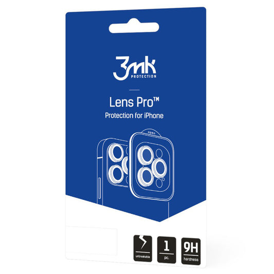 Hátlapi kamera védőfólia 3MK Protection Pro Apple iPhone 17 Pro Max / 17 Pro készülékhez, Edzett üveg, Többszínű
