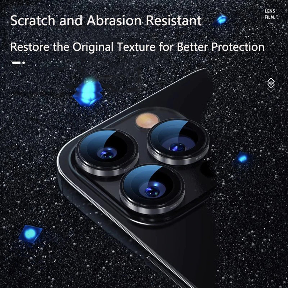 Blueo 99 Anti-Reflektív HD hátlapi kamera védőfólia Apple iPhone 16 Pro Max / 16 Pro készülékhez, edzett üveg, fémes szürke