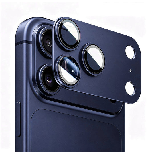 Blueo Integrated Metal hátlapi kameravédő fólia Apple iPhone 17 Pro Max készülékhez, edzett üveg, sötétkék