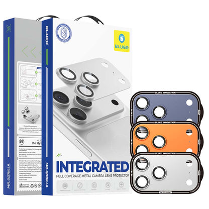 Blueo Integrated Metal hátlapi kameravédő fólia Apple iPhone 17 Pro készülékhez, edzett üveg, narancssárga