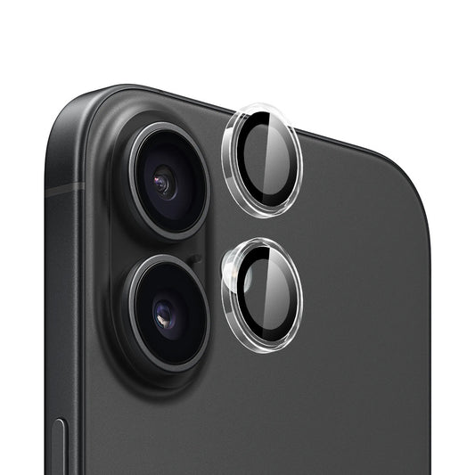 Blueo Metal Frame hátlapi kamera védőfólia Apple iPhone 16 Plus / 16 készülékhez, edzett üveg, átlátszó