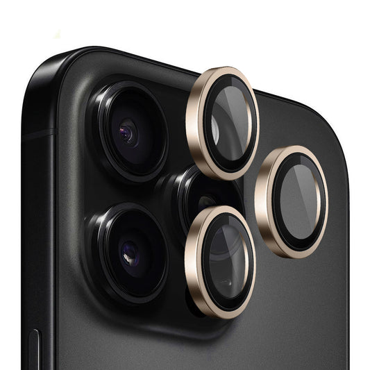 Blueo Metal Frame hátlapi kamera védőfólia Apple iPhone 16 Pro Max / 16 Pro készülékhez, edzett üveg, bronz