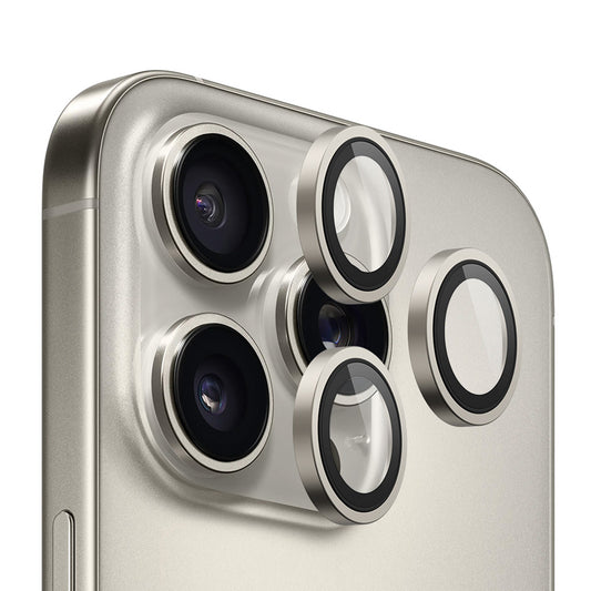 Blueo Metal Frame hátlapi kamera védőfólia Apple iPhone 16 Pro Max / 16 Pro készülékhez, edzett üveg, fémes szürke