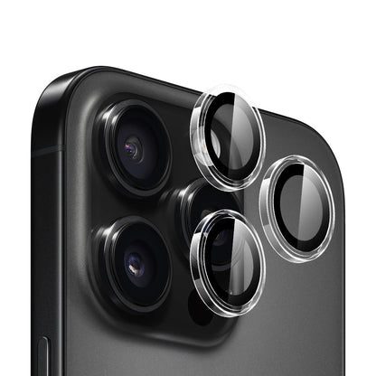 Blueo Metal Frame hátlapi kamera védőfólia Apple iPhone 16 Pro Max / 16 Pro készülékhez, edzett üveg, átlátszó