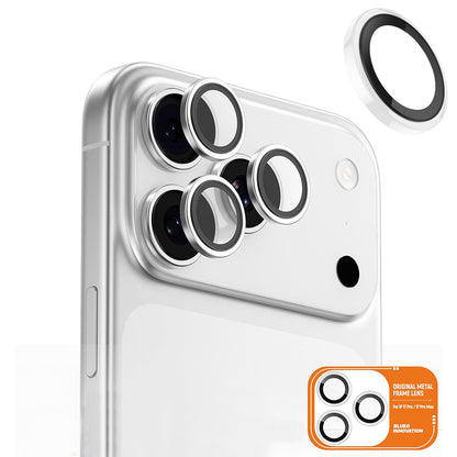 Blueo Metal Frame hátsó kamera védőfólia Apple iPhone 17 Pro Max / 17 Pro készülékhez, Edzett üveg, Átlátszó