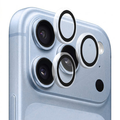 Blueo Metal Frame hátlapi kameravédő fólia Apple iPhone 18 Pro / 18 Pro Max készülékhez, edzett üveg, átlátszó