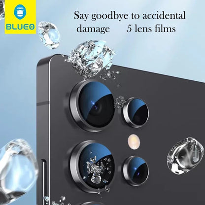 Blueo hátsó kamera védőfólia Samsung Galaxy S26 Plus S947 / S26 készülékhez, Edzett üveg, Ezüst színű