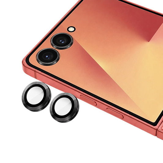 Blueo hátlapi kamera védőfólia Samsung Galaxy Z Flip8 F776-hoz, edzett üveg, fekete