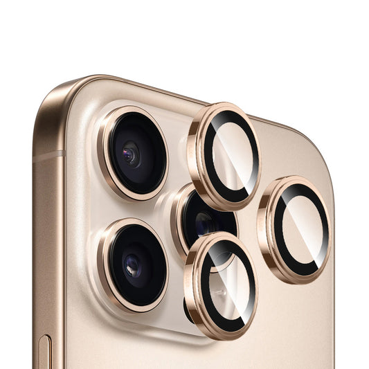 Blueo Sapphire Crystal hátlapi kamera védőfólia Apple iPhone 14 Pro Max / 14 Pro készülékhez, edzett üveg, arany