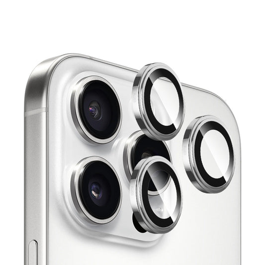 Blueo Sapphire Crystal hátlapi kamera védőfólia Apple iPhone 16 Pro Max / 16 Pro készülékhez, edzett üveg, ezüst