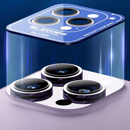 Blueo Sapphire Crystal hátlapi kamera védőfólia Apple iPhone 16 Pro Max / 16 Pro készülékhez, edzett üveg, fekete