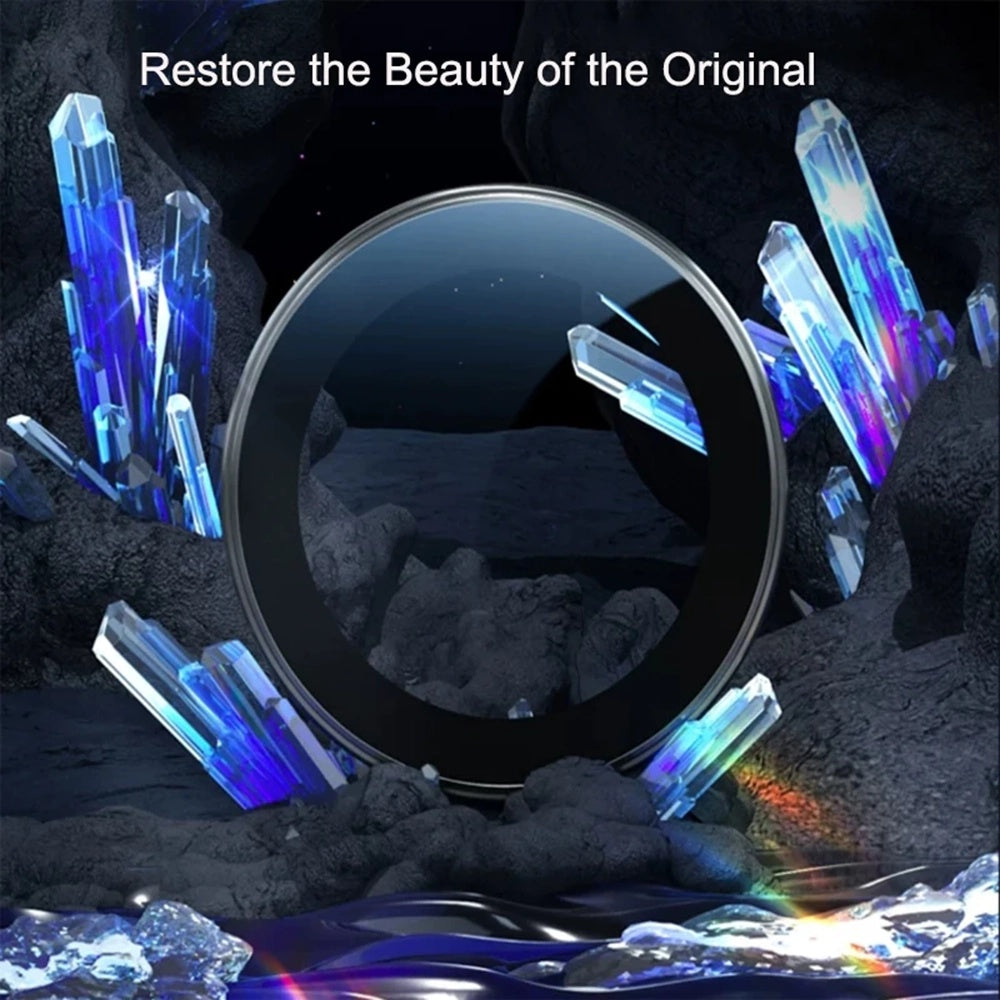 Blueo Sapphire Crystal hátlapi kamera védőfólia Apple iPhone 16 Pro Max / 16 Pro készülékhez, edzett üveg, fekete