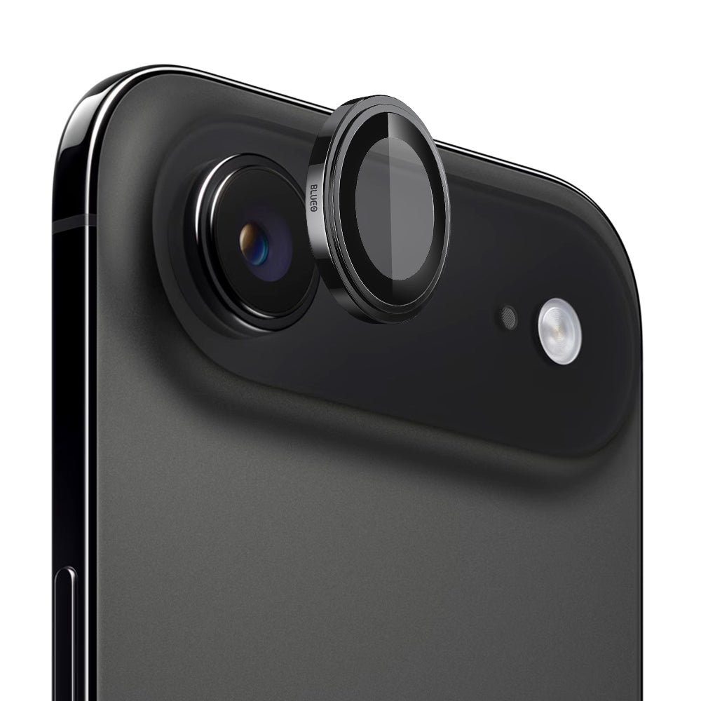 Blueo Sapphire Crystal hátsó kamera védőfólia Apple iPhone 17 Air készülékhez, Edzett üveg, Fekete