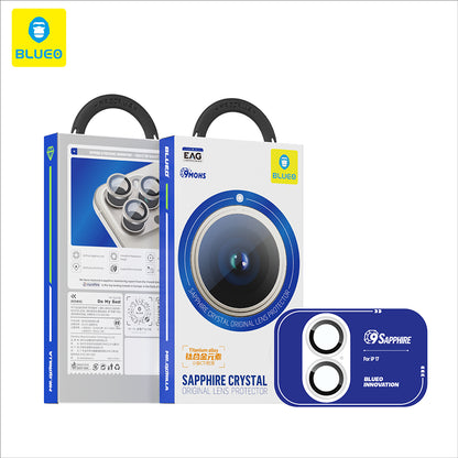 Blueo Sapphire Crystal hátsó kamera védőfólia Apple iPhone 17-hez, Edzett üveg, Zöld